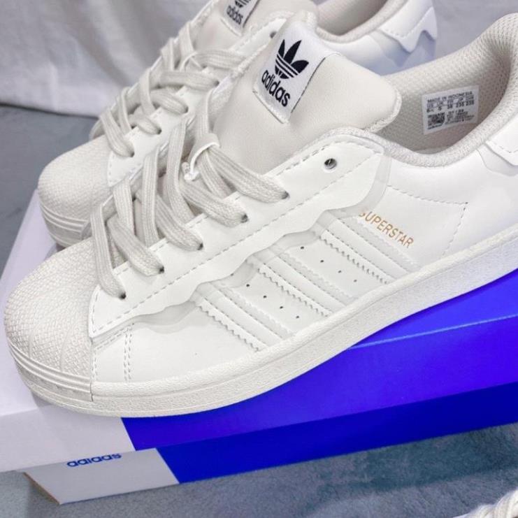 Giày _Adidas Superstar 3 Màu Kem, Xanh, Hồng, Giày Thể Thao Nữ Mẫu Mới 2022 _Adidas Sò 3 Sọc Dành Cho Nữ Full Phụ Kiện