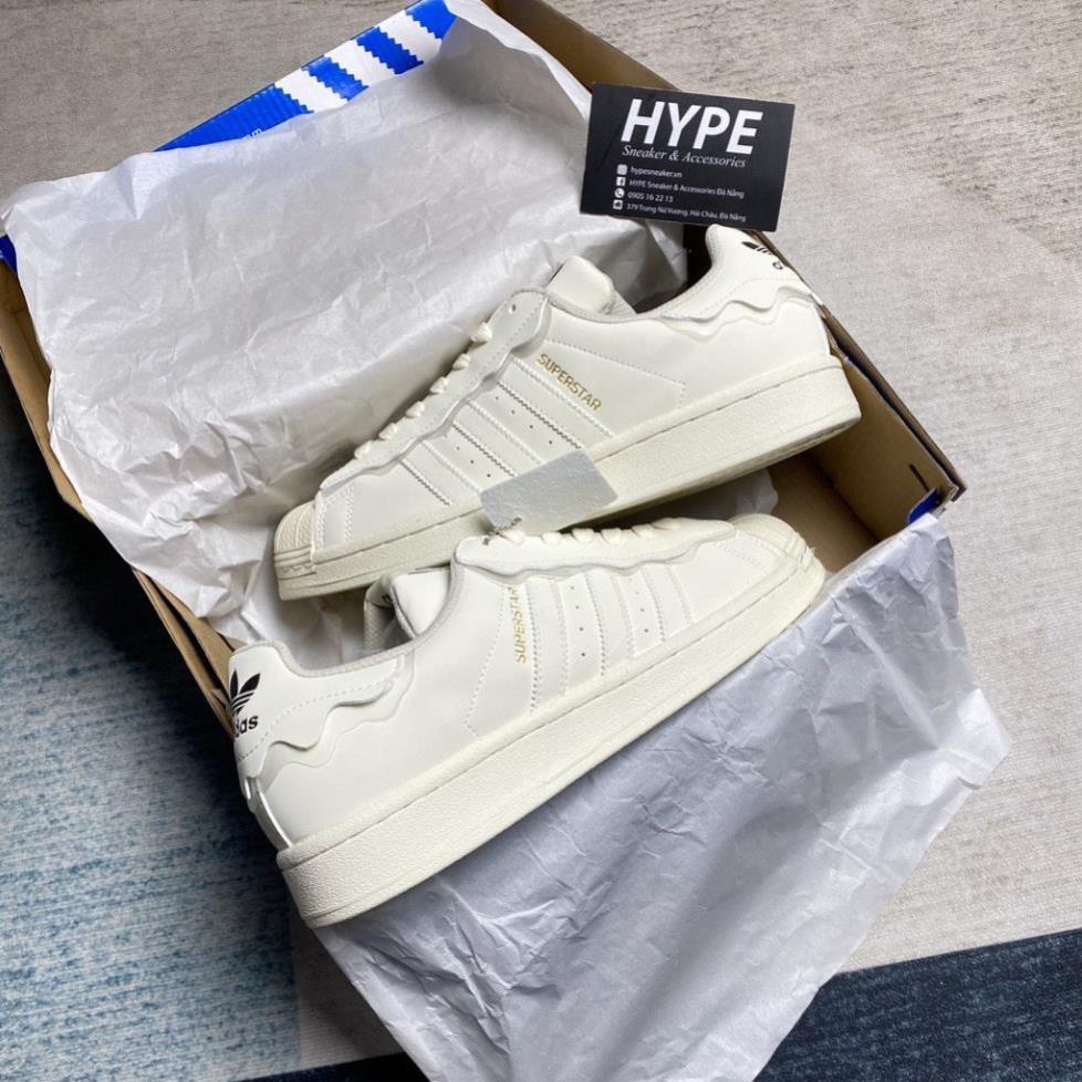 Giày _Adidas Superstar 3 Màu Kem, Xanh, Hồng, Giày Thể Thao Nữ Mẫu Mới 2022 _Adidas Sò 3 Sọc Dành Cho Nữ Full Phụ Kiện