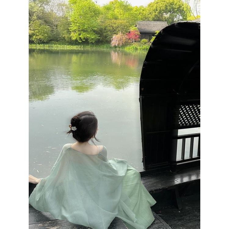 Bộ Trang Phục Ba Món Phong Cách Trung Hoa Mới Mùa Hè Cho Nữ