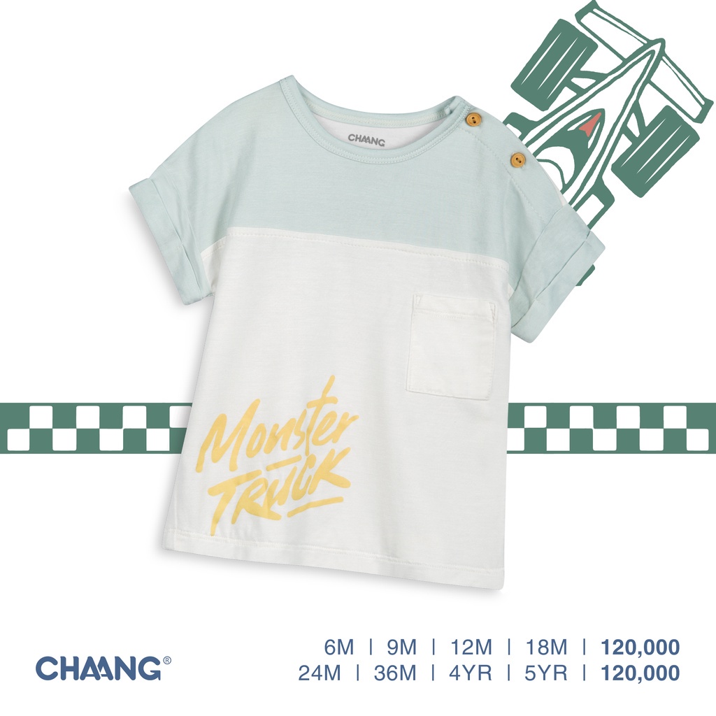 Áo phông cộc tay Active ghi trắng CHAANG