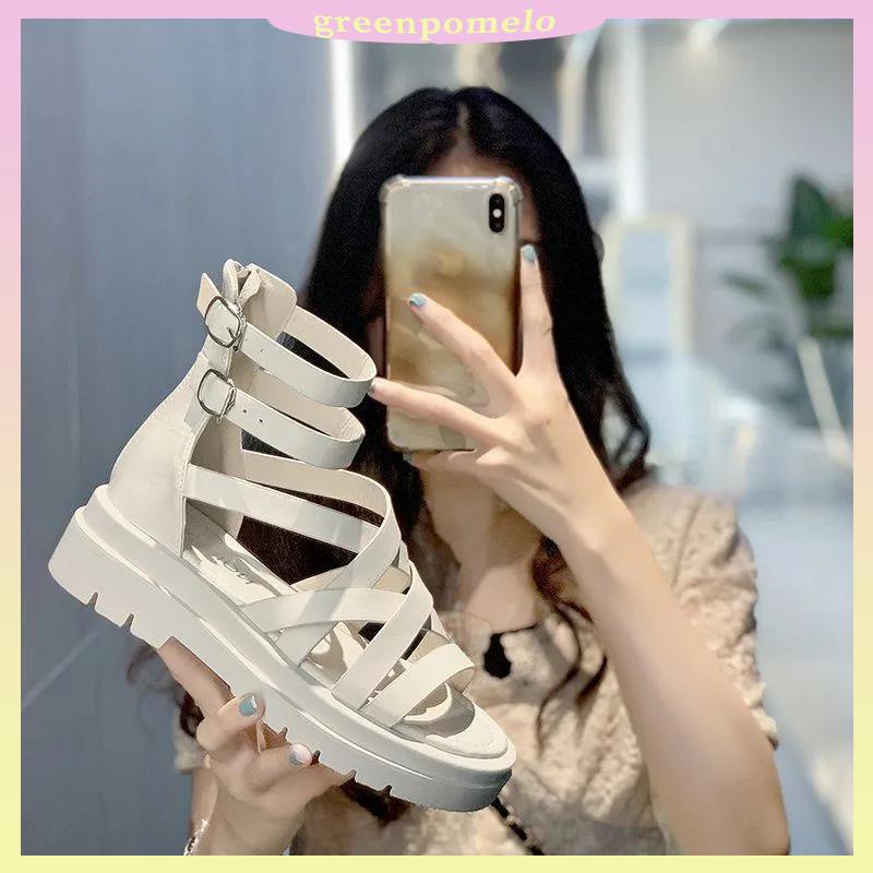 Giày La Mã cao cổ nữ phong cách Hàn Quốc phong cách Nhật Bản mẫu mới mùa hè