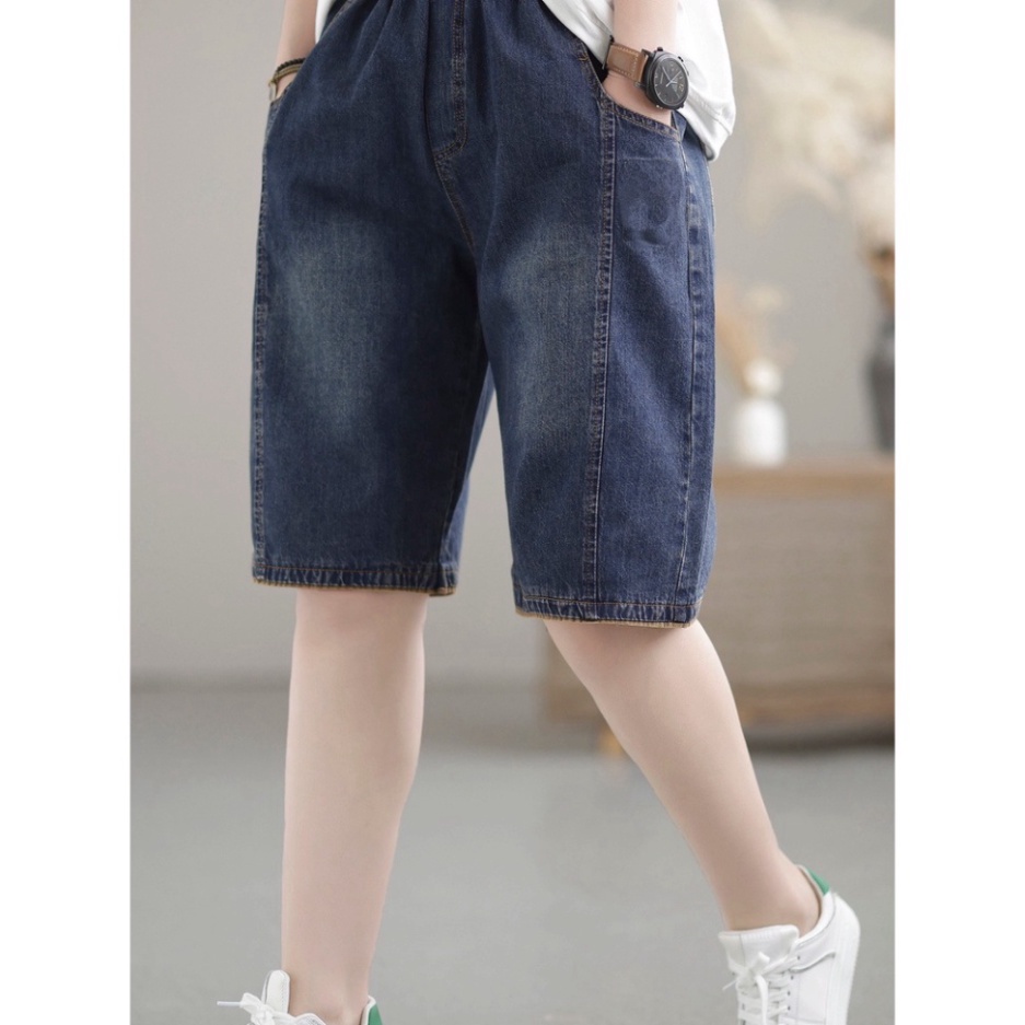 Quần ngố jean nữ xanh đủ size từ 50-90kg mà J1