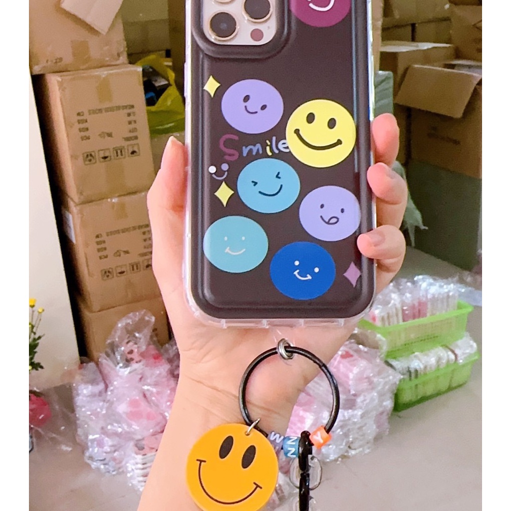 [Gấu dâu Lucky, Mặt cười, Gấu strawberry] Ốp in hình kèm dây 6plus/7plus/x/xs/xsm11/12/13/14/pro/max/plus/promax