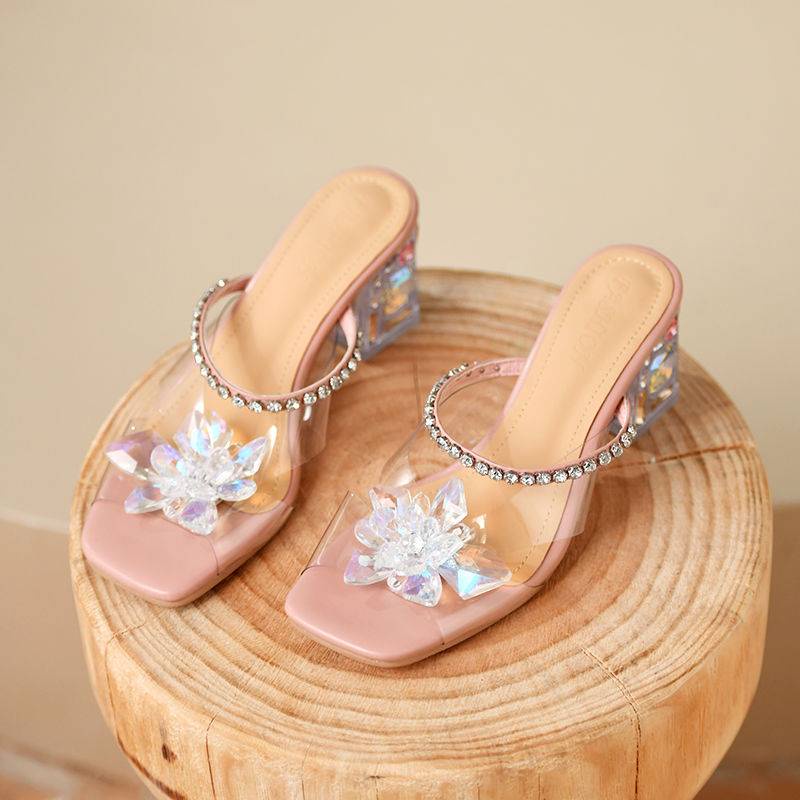 Giày La Mã nhẹ nhàng kiểu Pháp nữ mẫu mới mùa hè gót thô