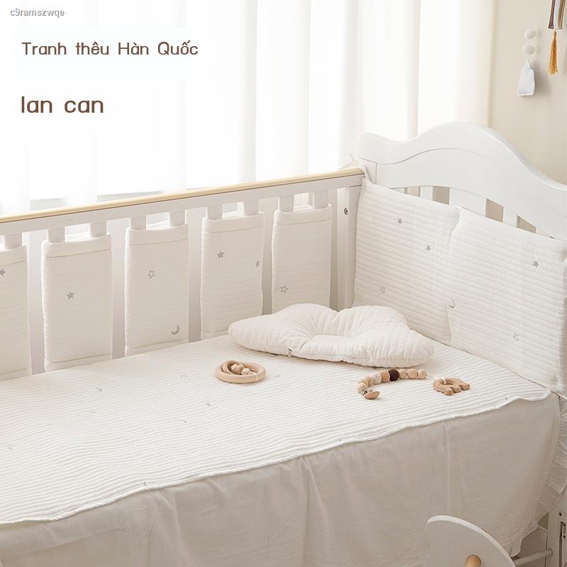 Bọc lan can giường cũi bọc mềm bọc bé nối giường giường trẻ em bông nguyên chất hàng rào lan can bọc giường chống va chạ