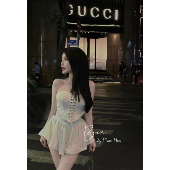 Set Áo Cúp Ngực Kèm Quần Giả Váy Chất Tăm Xốp QC Hàng Loại 1 Sexy Nữ Tính Thời Trang Nữ Nine Clothing