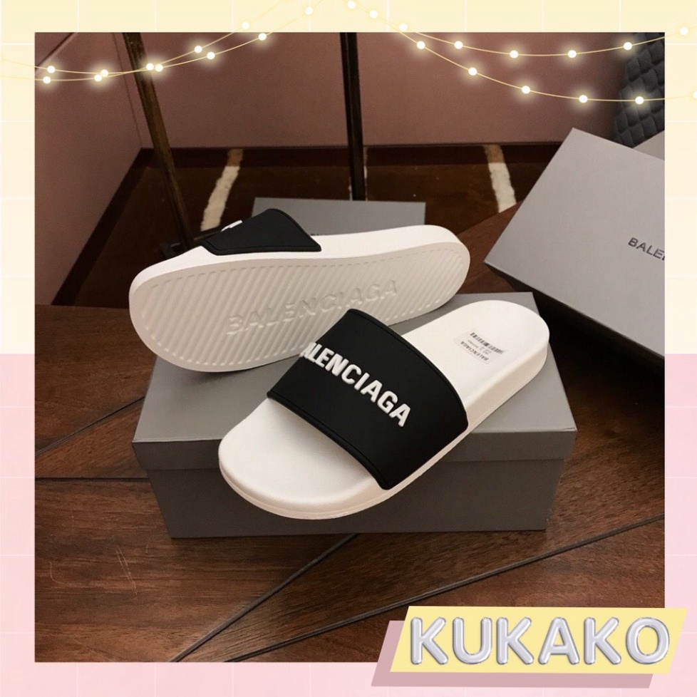 Dép nam nữ quai ngang Balen chữ trắng - dép Balen VIP | BigBuy360 - bigbuy360.vn