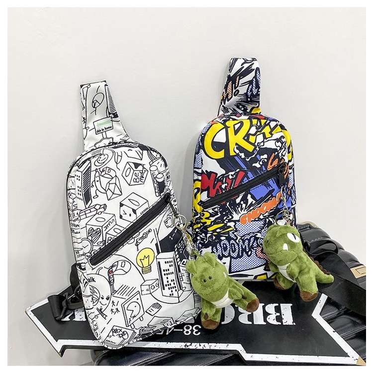 Túi Đeo Chéo Ngực Vải Oxford Cỡ Nhỏ Phong Cách Đường Phố Thời Trang Mùa Hè Mới Cho Nam