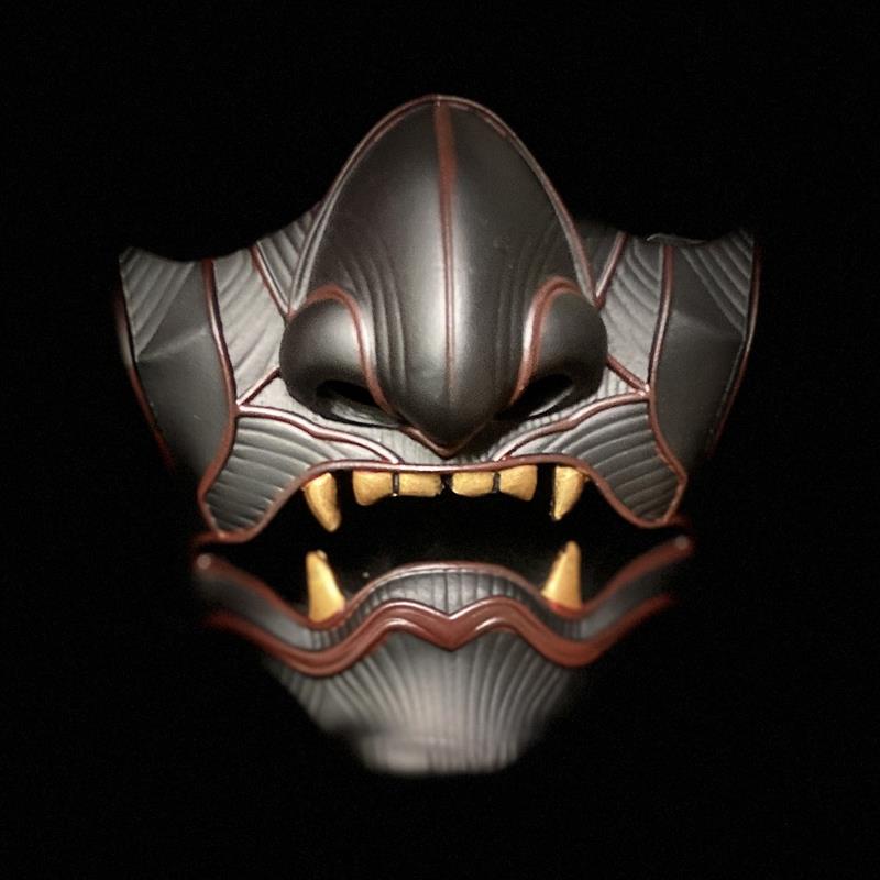 Ghost of Tsushima mặt nạ Prajna ma nửa mặt trò chơi xung quanh samurai Nhật Bản đạo cụ khiêu vũ cos hai c