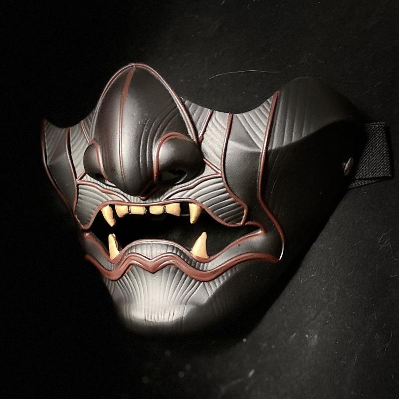 Ghost of Tsushima mặt nạ Prajna ma nửa mặt trò chơi xung quanh samurai Nhật Bản đạo cụ khiêu vũ cos hai c