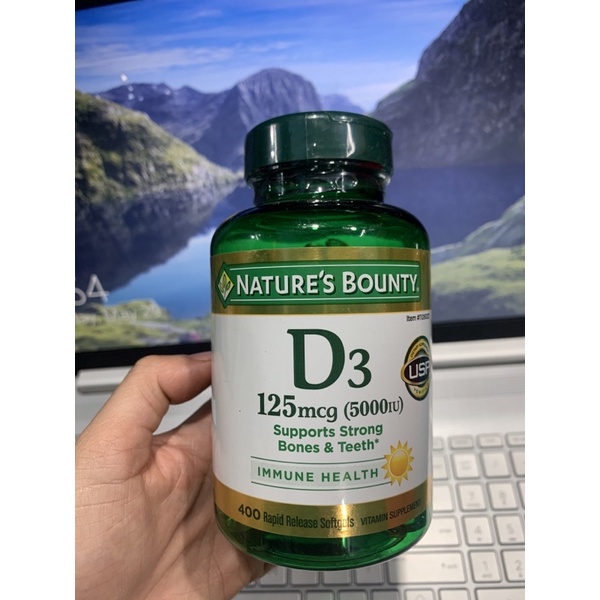 Vitamin D3 125mcg (5000IU) Nature's Bounty 400v