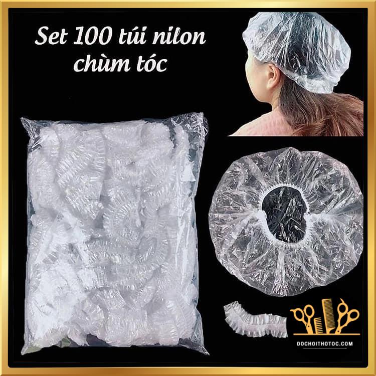 Chùm tai , đầu , choàng nilong dùng 1 lần
