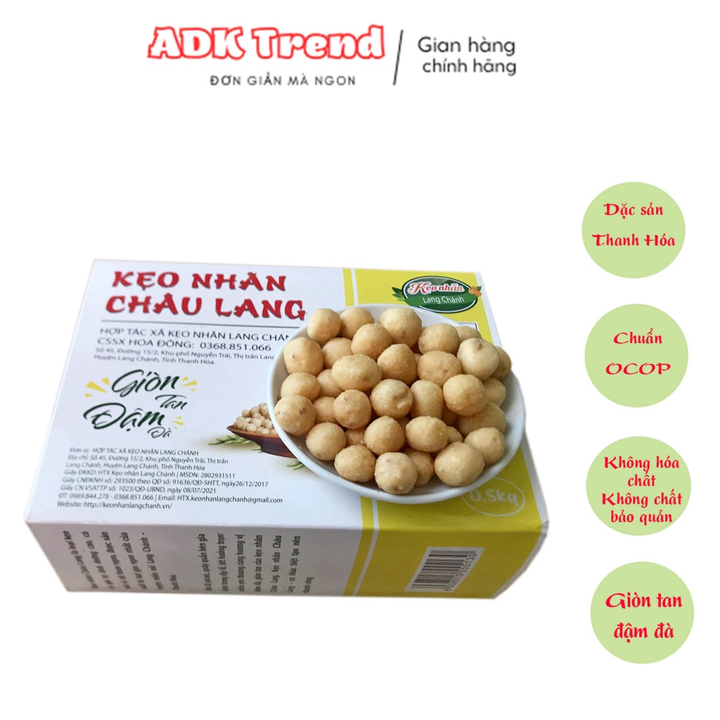 Kẹo nhãn bánh nhãn Lang Chánh đặc sản Thanh Hóa giòn tan đậm vị