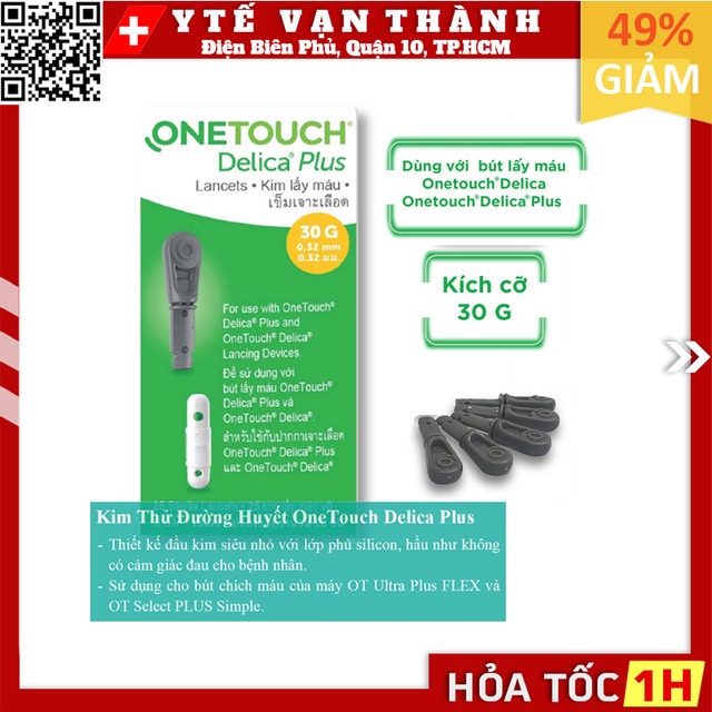 ✅ Kim Thử Đường Huyết OneTouch Delica Plus | Rất đơn giản, dễ sử dụng -VT1007
