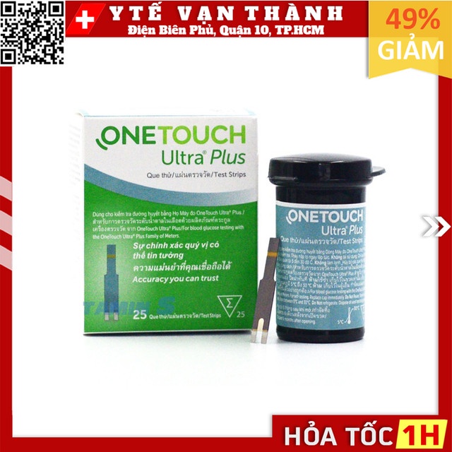 ✅ Que Thử Đường Huyết Onetouch Ultra Plus Plex | (Date Xa) (One Touch) -VT0934