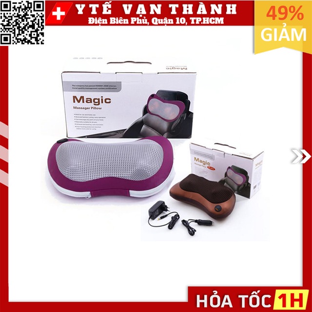 Gối Massage Hồng Ngoại MAGIC PL-819 (6 Bi) | (Mát xa, Massa) -VT0722
