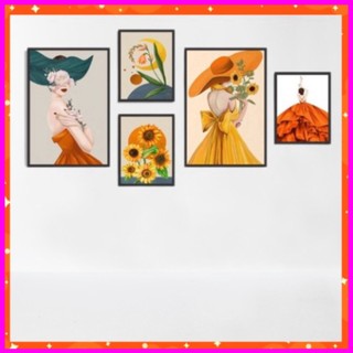 Tranh treo tường tranh treo tường Bộ 5 tranh treo tường, tranh dán tường size vừa, tranh treo phòng khách, phòng ngủ có