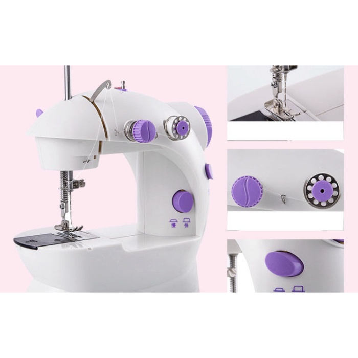 Máy May Mini Để Bàn Nhỏ Gọn - Máy Khâu Gia Đình Dễ Sử Dụng - BH 6 Tháng