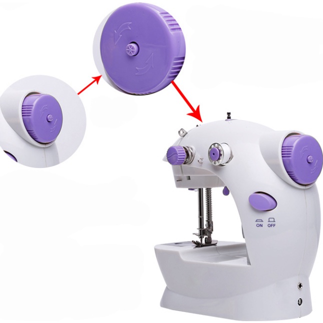 Máy May Mini Để Bàn Nhỏ Gọn - Máy Khâu Gia Đình Dễ Sử Dụng - BH 6 Tháng