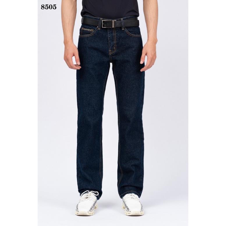 Quần Jeans Strainght Trouser Dark logo thêu | ROCK STAR [ Mã 8505]