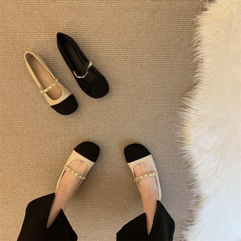 Giày Búp Bê Đế Bằng Thiết Kế Mới Thời Trang Mùa Xuân Thu Theo Phong Cách Pháp Cho Nữ