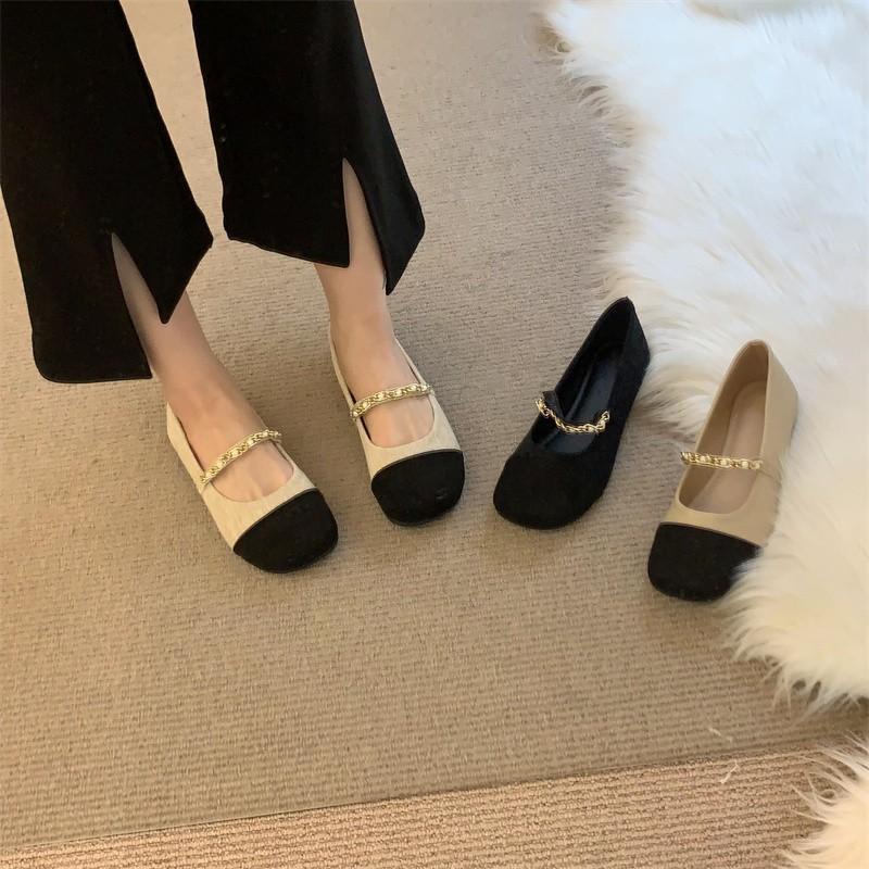 Giày Búp Bê Đế Bằng Thiết Kế Mới Thời Trang Mùa Xuân Thu Theo Phong Cách Pháp Cho Nữ