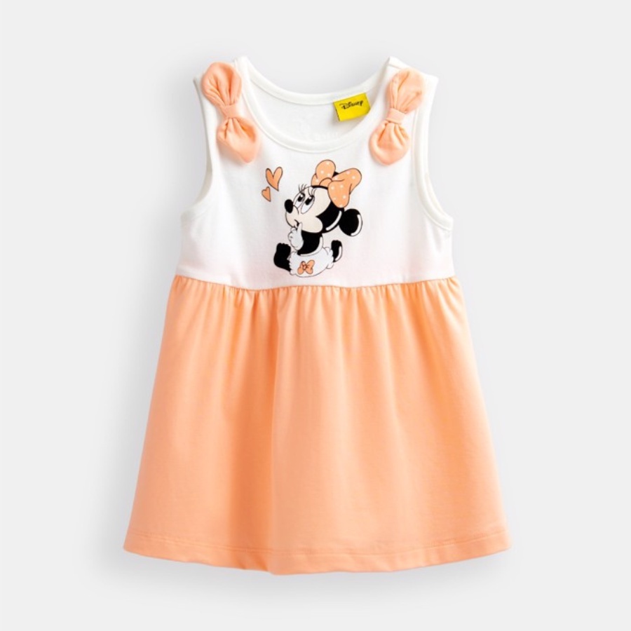 Váy bé gái ngắn tay Rabity họa tiết chuột mickey dễ thương 5608