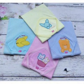 Chăn ủ mùa hè cotton có mũ thêu hình, nhiều mẫu