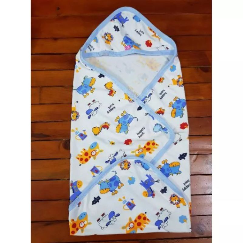 Chăn Ủ Mùa Hè Có Mũ Vải Cotton Trắng in Họa Tiết, Nhiều Mẫu