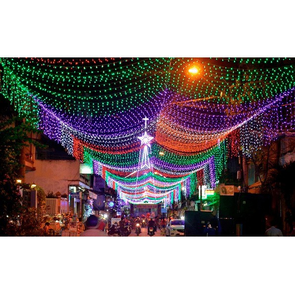 Đèn LED dây hạt kim cương trang trí đường, cây cảnh, sân vườn, chống nước chuyên dùng ngoài trời ( nhiều mẫu lựa chọn)