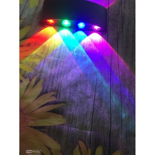Đèn hắt tường 2 đầu 4 màu(8 mắt led)