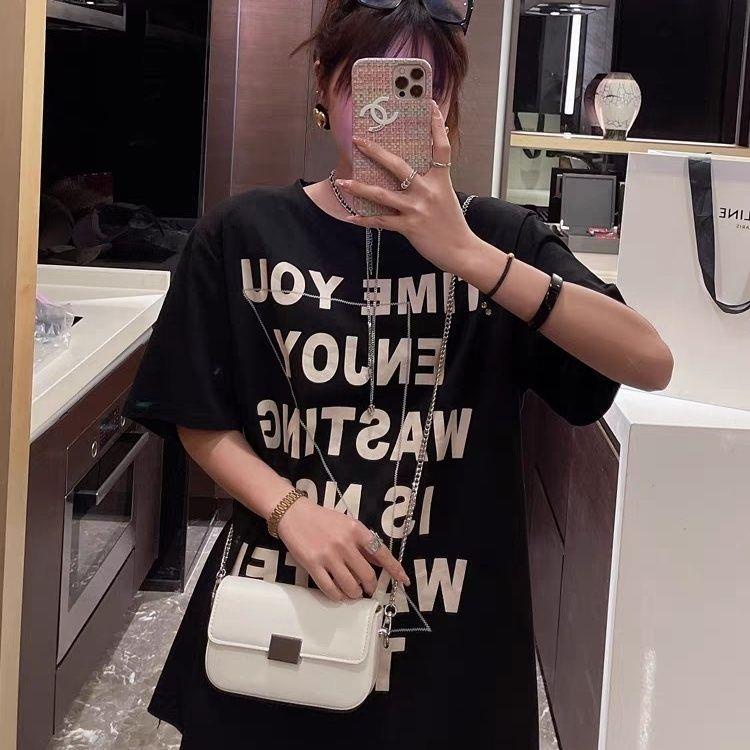 Túi Xách Đeo Vai Hình Vuông Cỡ Nhỏ Phối Dây Đeo Sợi Xích Thời Trang 2023 Cho Nữ
