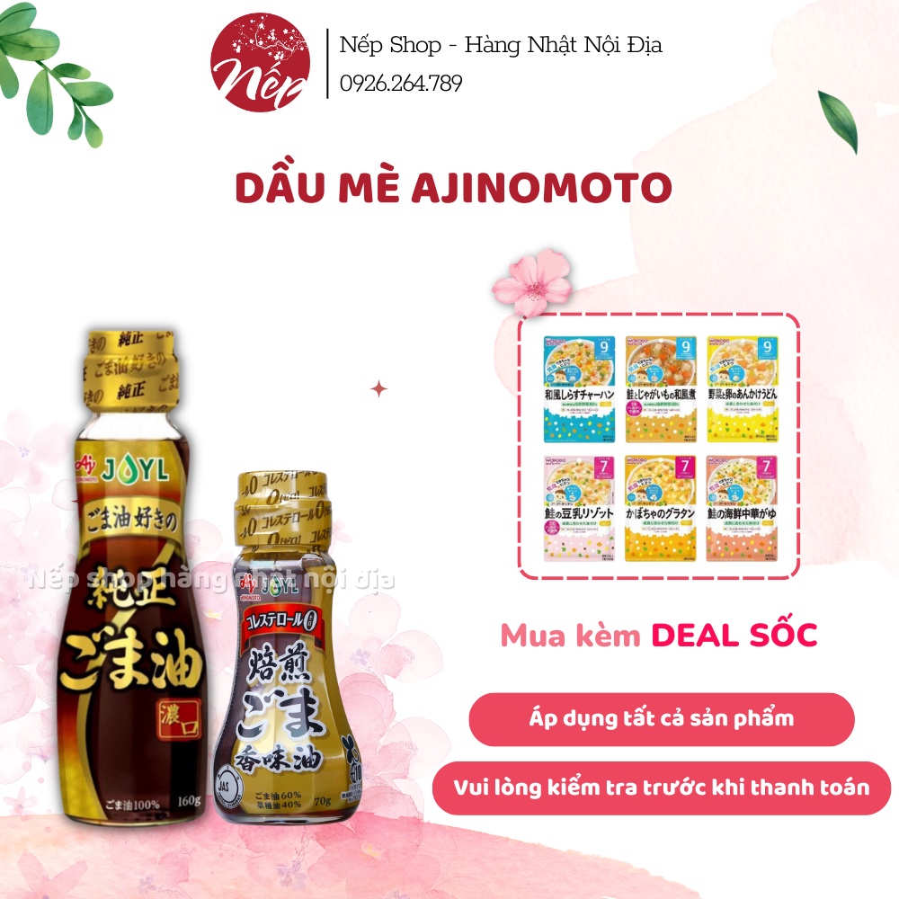 Dầu mè ăn dặm ajinomoto Nhật Bản cho bé ăn dặm