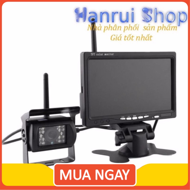 🔝 Camera màn hình lùi kết nối không dây HD 7 inch có hồng ngoại quay ban đêm 🔝