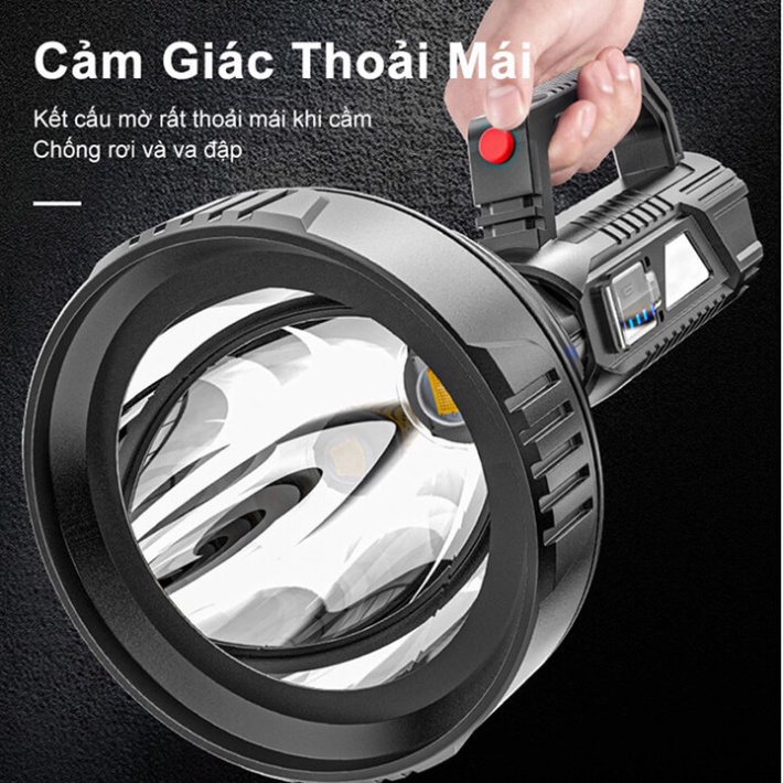 Đèn pin cầm tay siêu sáng SL06 cáp sạc micro USB chống nước 3 chế độ sáng