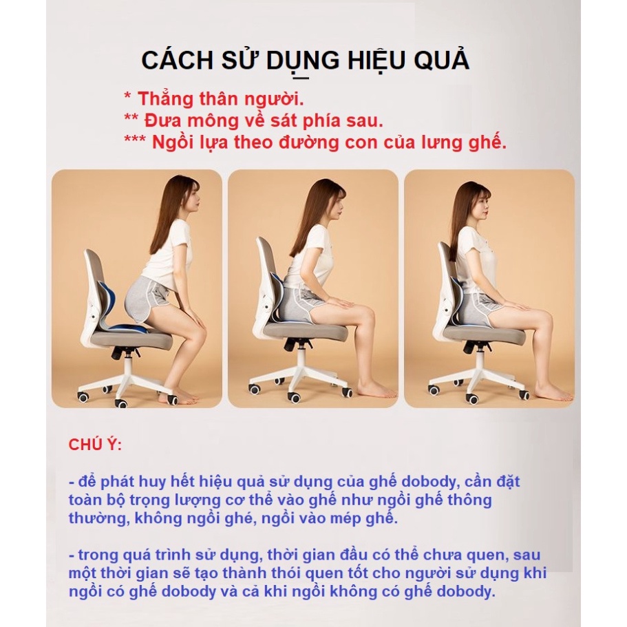 ghế điều chỉnh tư thế dobody giảm đau mỏi lưng định hình cột sống điều chỉnh dáng ngồi chống gù chống cong vẹo cột sống
