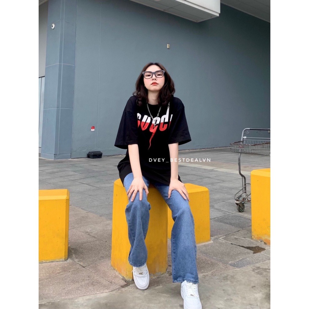 Áo Phông Tay Lỡ Gucci Tia Sét - Áo Thun Nam Nữ Gucci Tia Sét Form Rộng Cực Hot 2023 | BigBuy360 - bigbuy360.vn