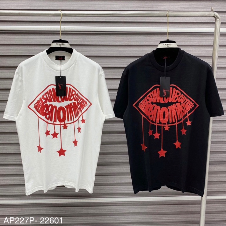 Áo Thun Nam LBT Siêu Cấp In Kim Tuyến Môi Màu Đỏ Chất Liệu Cotton Unisex Nam Nữ Siêu Đẹp Cháy phố 2023