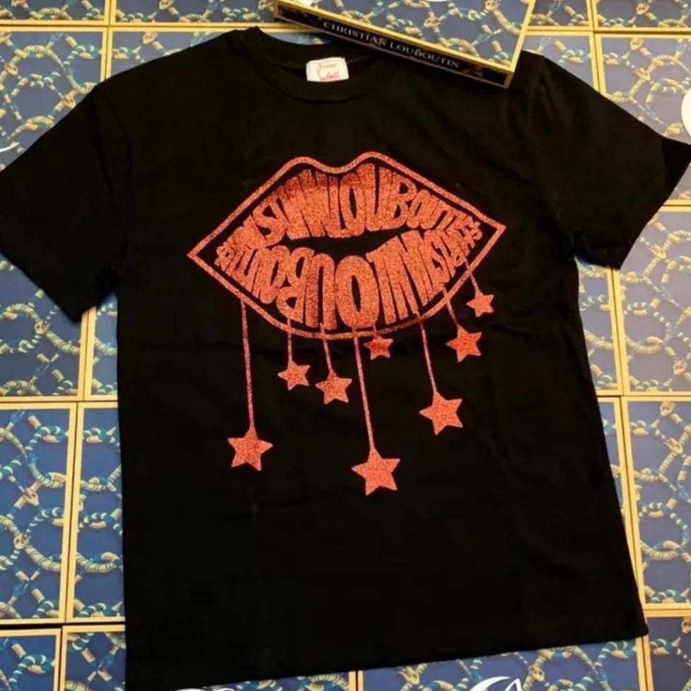 Áo Thun Nam LBT Siêu Cấp In Kim Tuyến Môi Màu Đỏ Chất Liệu Cotton Unisex Nam Nữ Siêu Đẹp Cháy phố 2023 | BigBuy360 - bigbuy360.vn