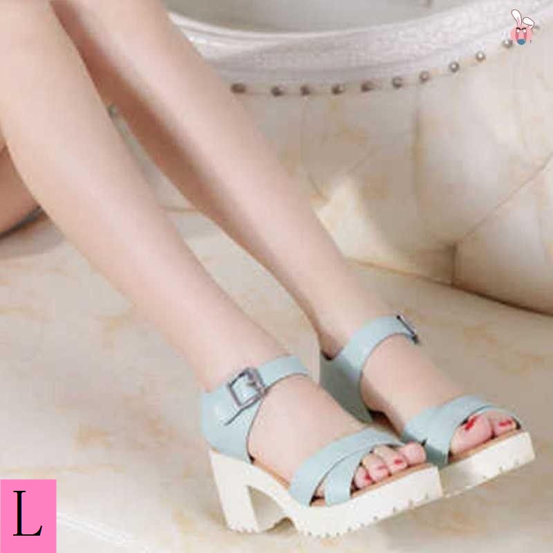 Giày Sandal Gót Dày Hở Mũi Size Lớn 32-46 33 34 41 42 Thời Trang Nữ