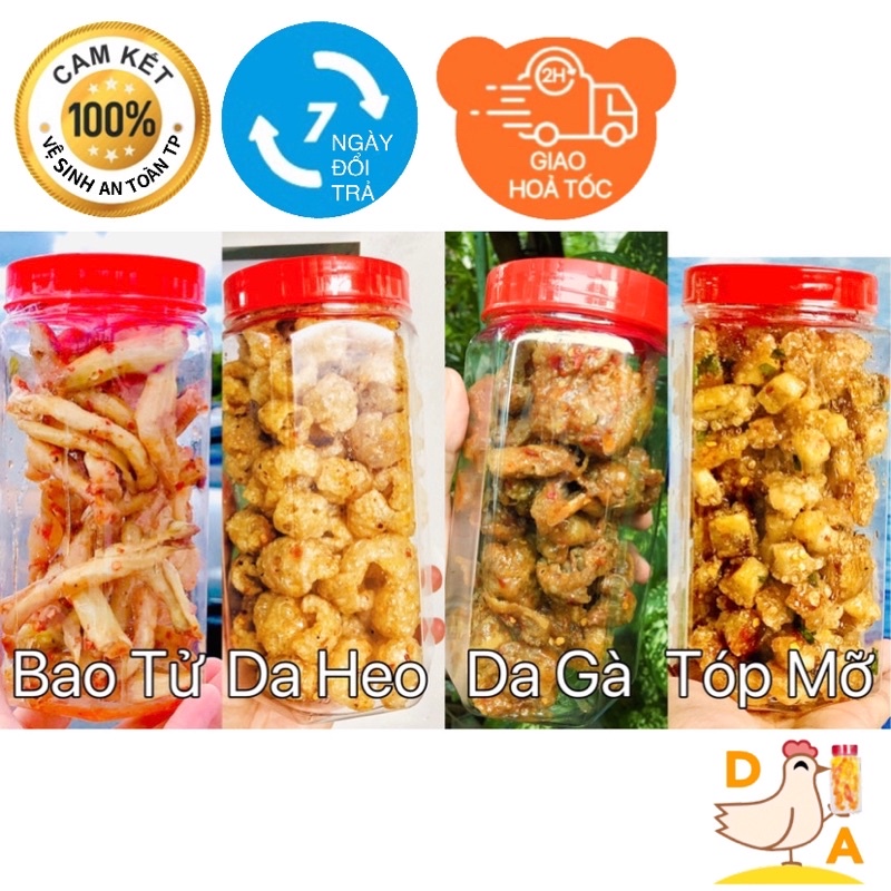 Da Gà /Da Heo /Tóp Mỡ /Bao Tử Cá CHIÊN GIÒN MẮM TỎI - ĐỒ ĂN VẶT