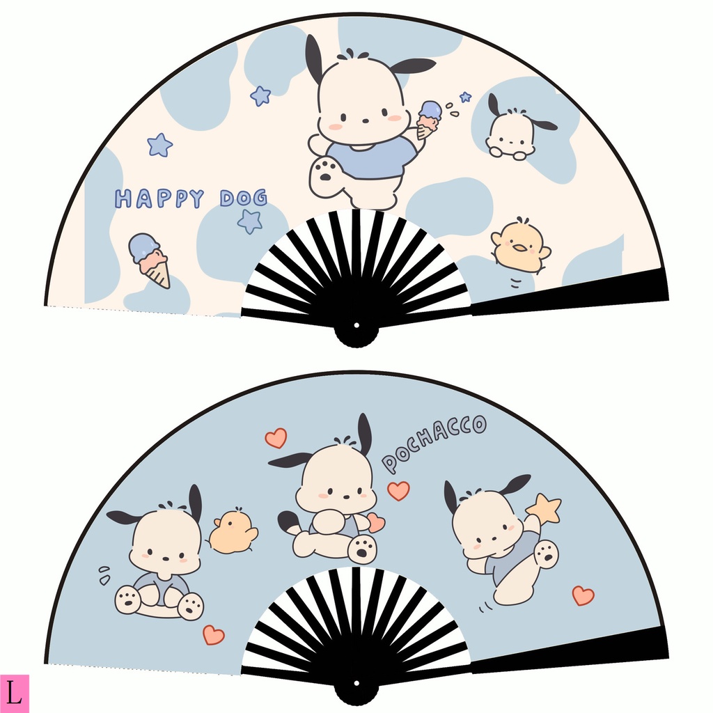 Quạt Xếp Cầm Tay Bằng Vải Lụa Tre 33cm Phong Cách Trung Hoa