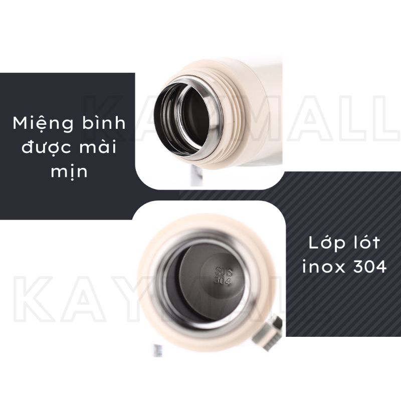 Bình Giữ Nhiệt Inox 304 Dung Tích 500ml Có Ly Uống Nước Và Nắp Lọc Trà