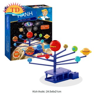 Mô hình hệ mặt trời Steam Có động cơ quay, đèn chiếu hành tinh. Mô hình lắp ráp