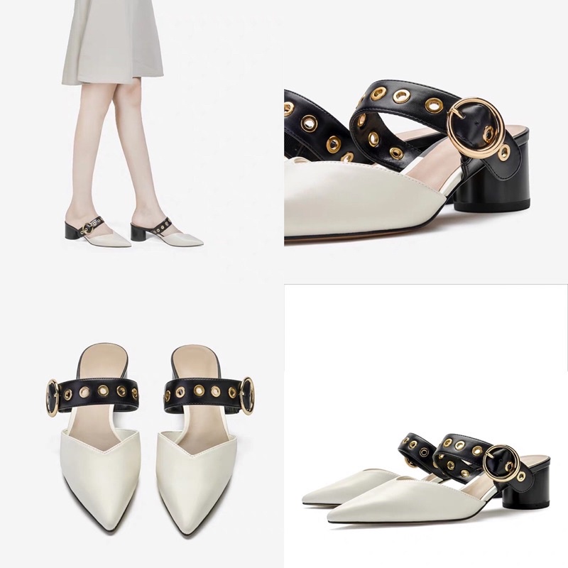GIÀY/SỤC MULES ZARA SANG CHẢNH  dép thời trang nữ