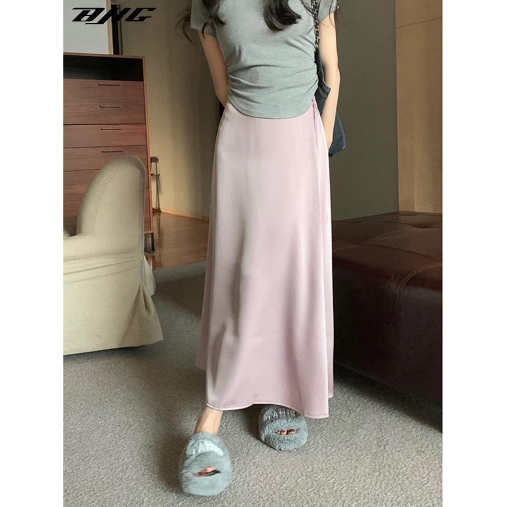 Chân Váy Satin Lưng Cao Dáng Ôm Phong Cách Hàn Quốc Thời Trang Mùa Hè 2023 Mới