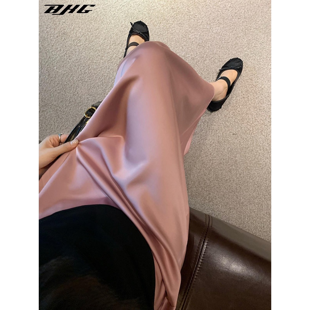 Chân Váy Satin Lưng Cao Dáng Ôm Phong Cách Hàn Quốc Thời Trang Mùa Hè 2023 Mới