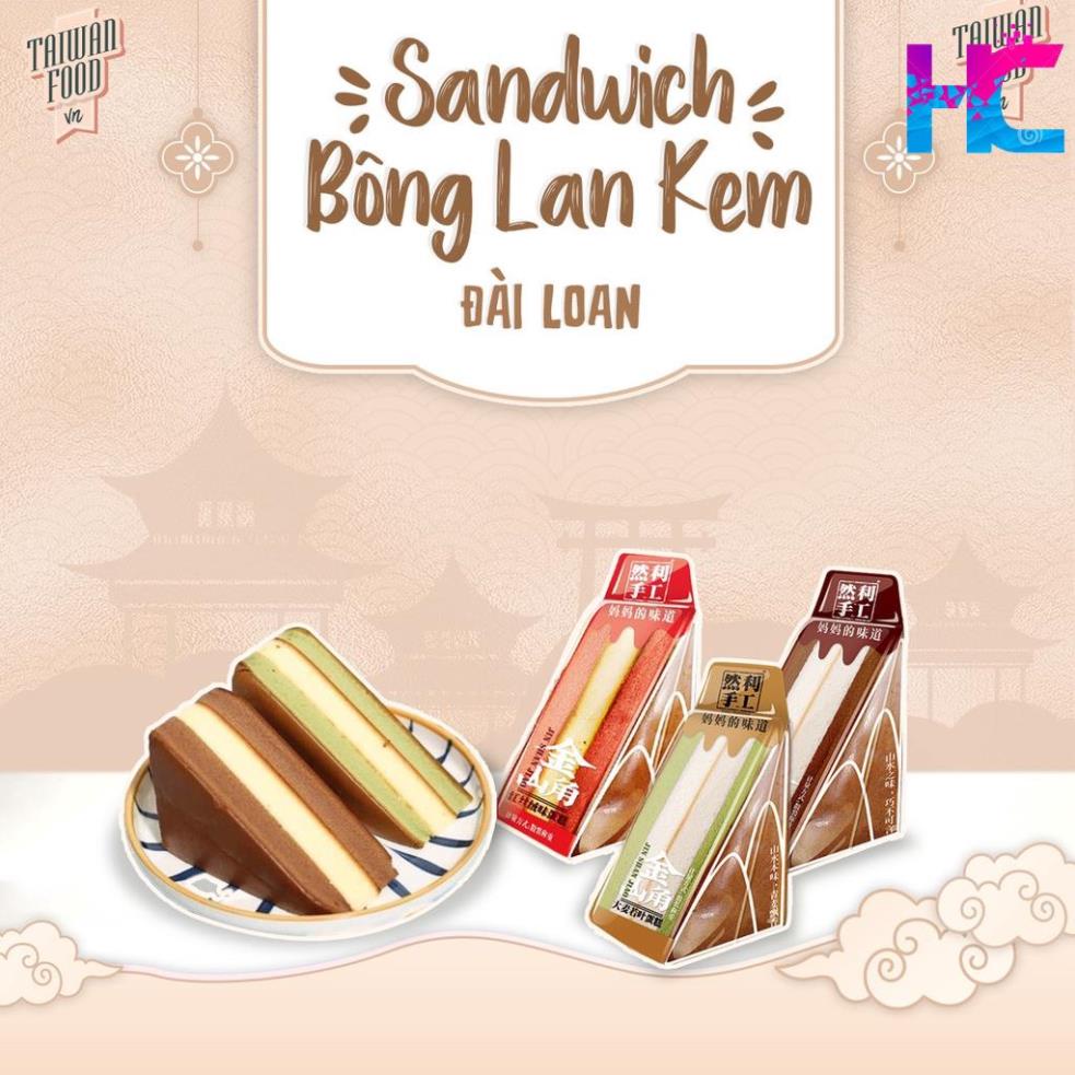 SANWICH BÔNG LAN KEM - Bánh gato bông lan tam giác - hang_chuan
