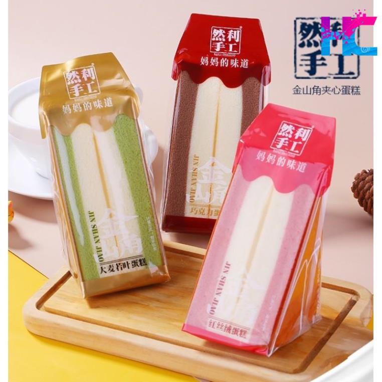 SANWICH BÔNG LAN KEM - Bánh gato bông lan tam giác - hang_chuan