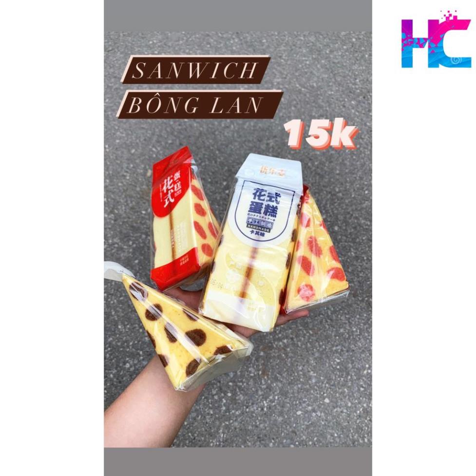SANWICH BÔNG LAN KEM - Bánh gato bông lan tam giác - hang_chuan